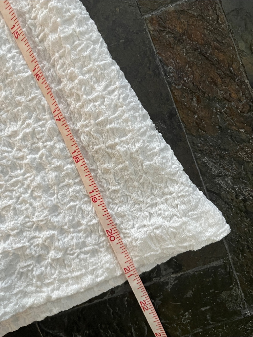 Textured White Button-Front Long Sleeve Shirt - Picture 5 of 5
